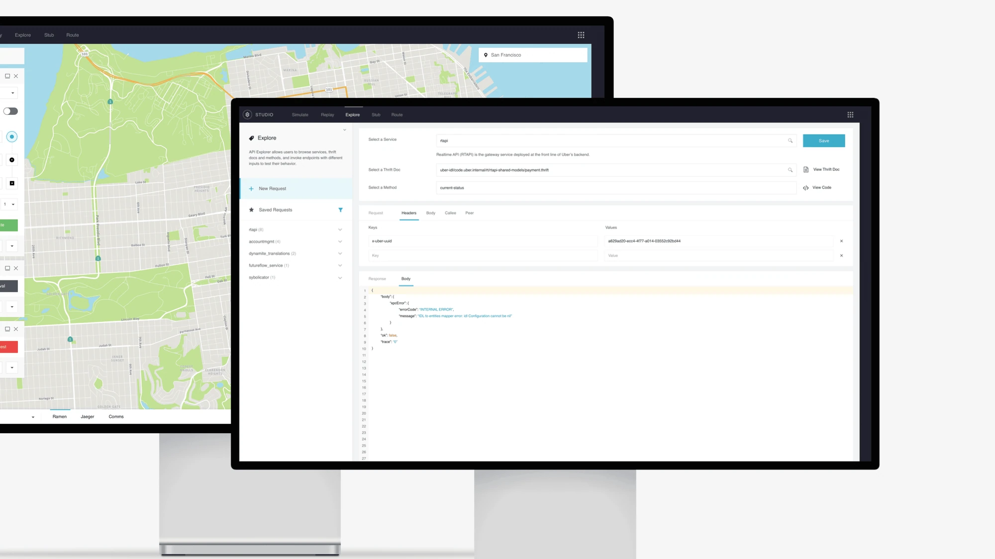 Uber Studio marketplace simulator and API explorer